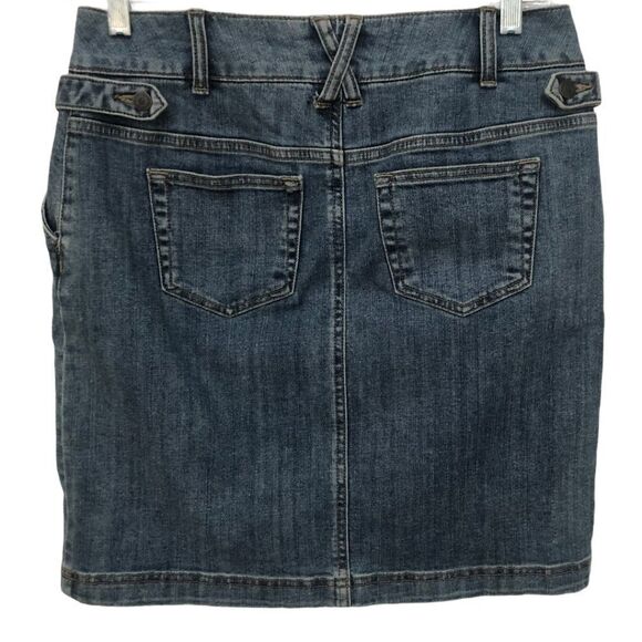 LANDS END Denim Skirt, Denim 6P - Picture 2 of 4
